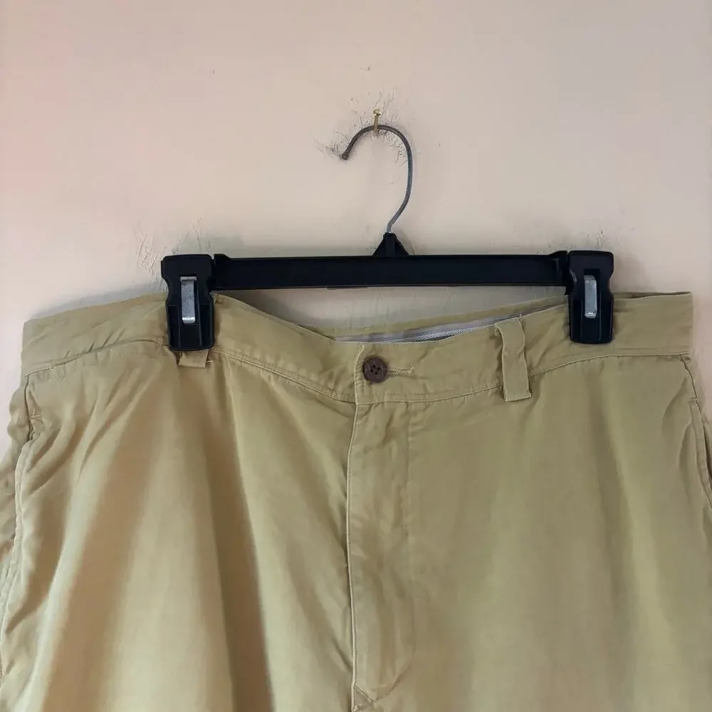 Tommy Bahama Men’s Shorts 36 Silk Linen Olive Green Casual Summer Flat Front